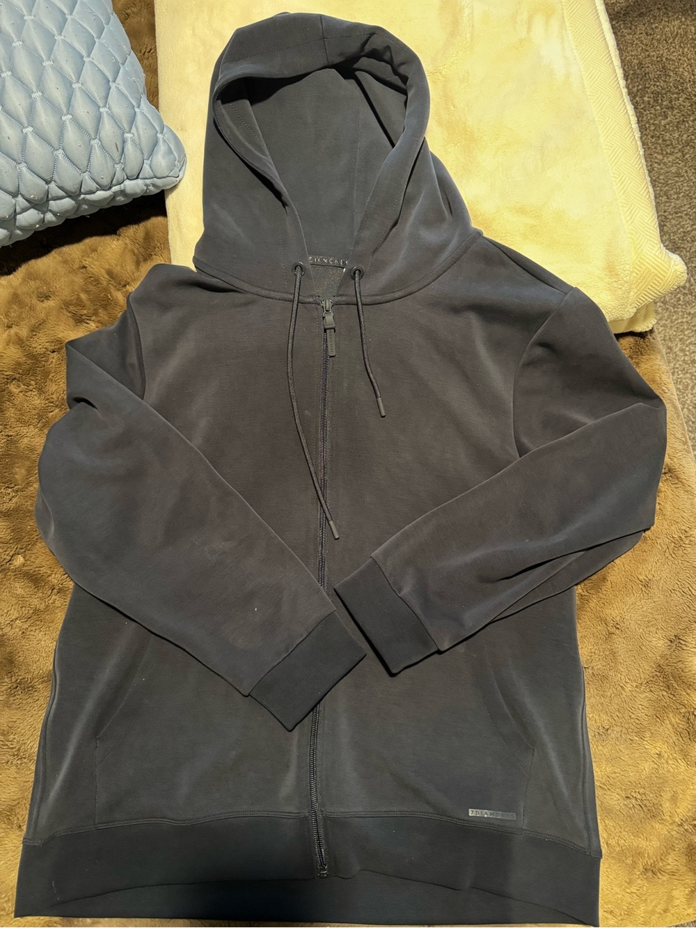 7 Diamonds Men's Black Full-Zip Hoodie Sweater